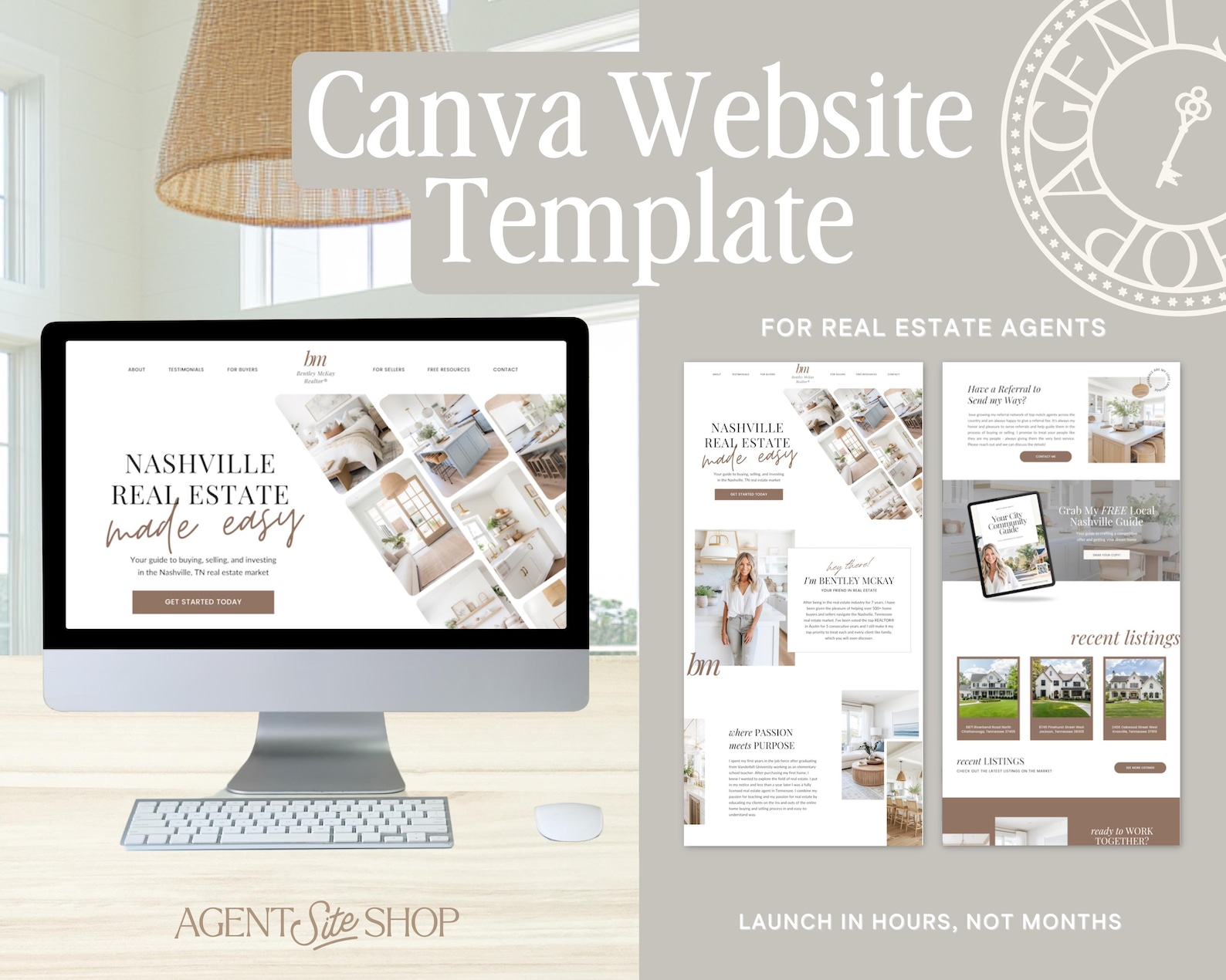 Real Estate Canva Website Template | Real Estate Agent Website Template ...