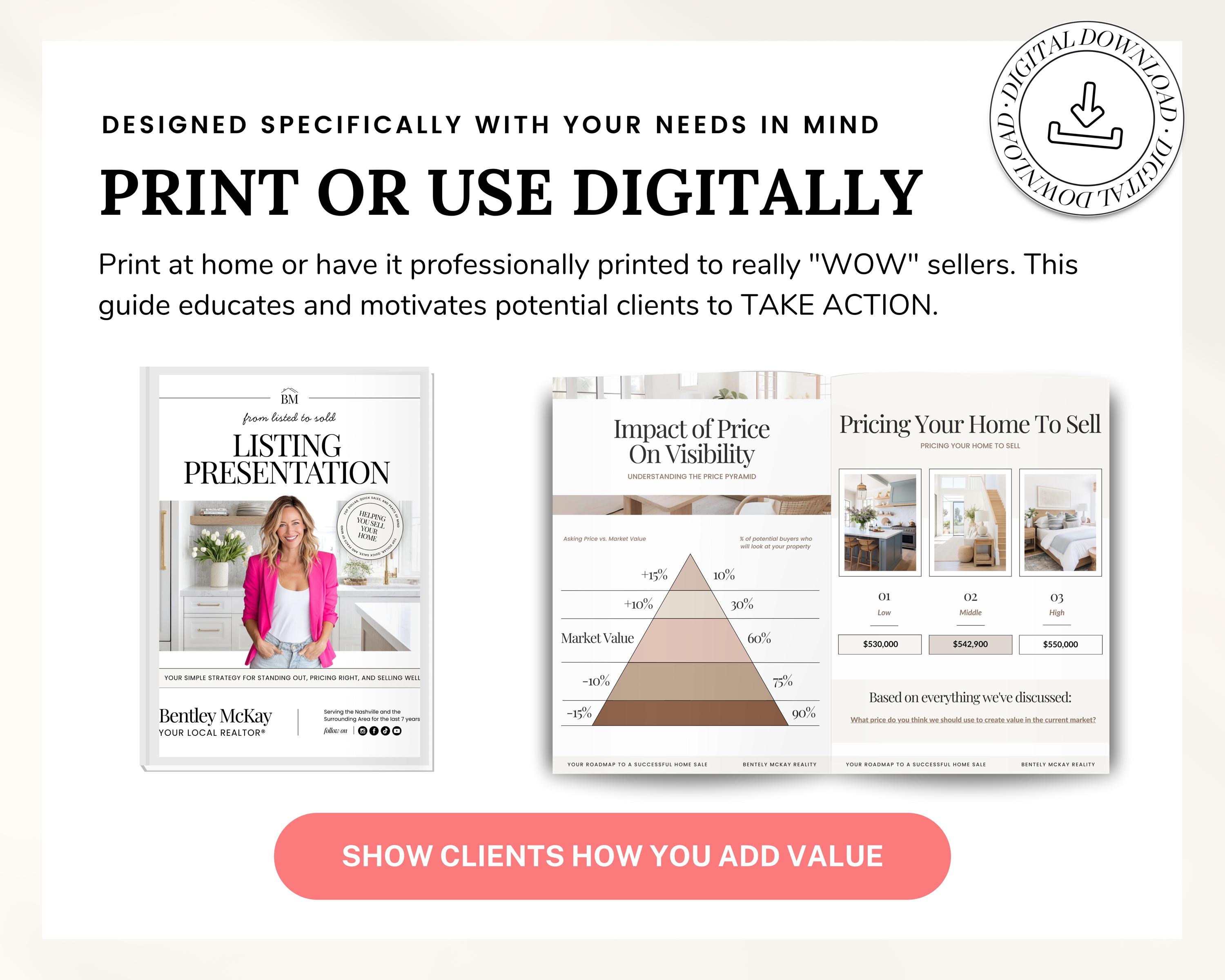 The Real Estate Listing Presentation | 2026 Seller Guide | Canva ...