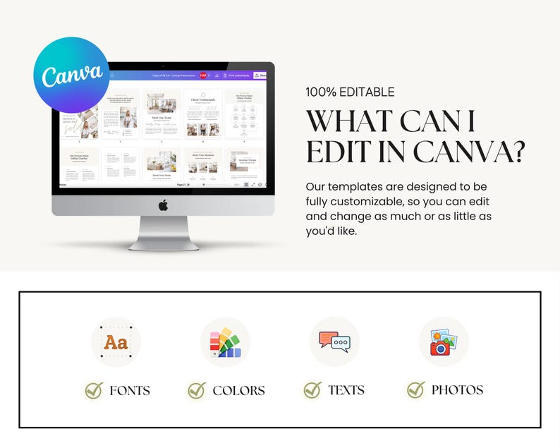 a computer screen with the caption what can i edit in canvas?