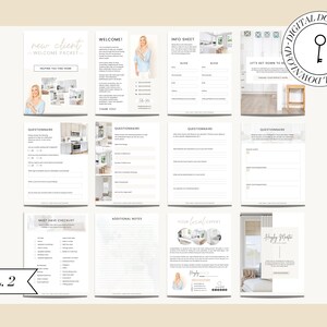 May include: A digital download welcome pack for new clients, featuring a checklist, questionnaires, and an information sheet. The pack is designed to help clients find their home.