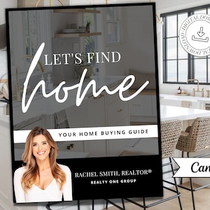 Real Estate Black Home Buyer Guide | Realtor Buyer Packet | Real Estate Marketing Material | Realtor Marketing Template | Canva Template