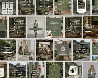 1000+ Real Estate Social Media Posts, Instagram Template Luxury Realtor Posts, Stories Reels, Realtor Branding, Real Estate Canva Templates