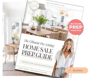 Guide de préparation de la pré-annonce | Marketing immobilier modifiable sur toile | Aide-mémoire pour le Home Staging | Préparation du vendeur à domicile| Modèle de toile | Préinscription