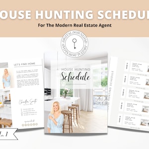 Haus Jagd Terminplan für Kunden | Immobilienmarketing | Home Kaufratgeber | Canva Template | Immobilien Hauskäufer | Home Buyer |Vol 1