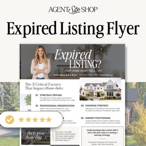 Real Estate Expired Listing Flyer | Real Estate Marketing | Canva Template | Real Estate Template | New Agent Flyer | Expired Listing Letter