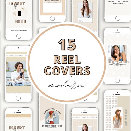 Paper Editable Reels Cover Template CANVA 20 Black and White Instagram