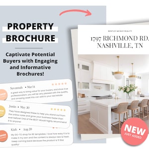 Real Estate Brochure | Property Brochure | Open House Brochure | For Sale Flyer | Listing Flyer | Real Estate Marketing | Brochure Template