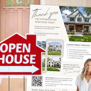 Real Estate Open House Flyer | Open House Thank You Prospecting Letter | Home Buyer Guide | Real Estate Marketing | Real Estate Newsletter