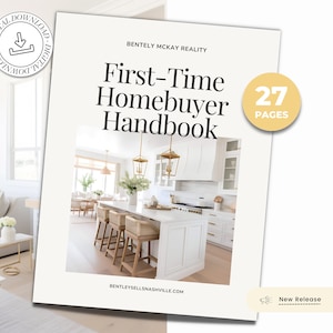 First-Time Home Buyer Handbook | Home Buyer | Real Estate Marketing | Real Estate Canva Template | Buyer Roadmap | First-Time Home Buyer