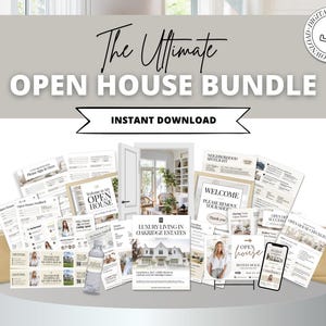 Open House Bundle | Real Estate Marketing Materials | Open House Sign In | Real Estate Marketing | Canva Template | Buyer Guide | Open House