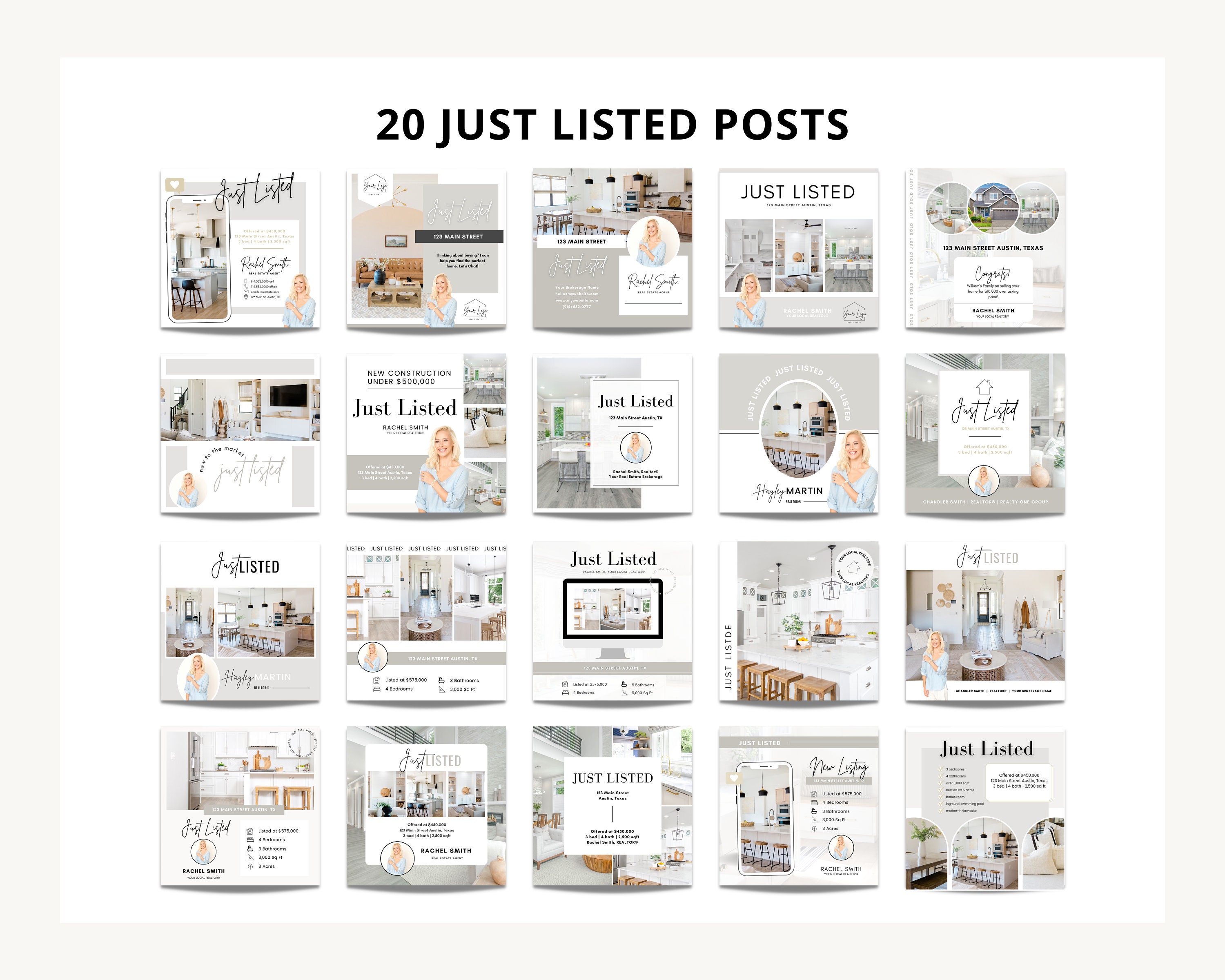 100 Real Estate Social Media Listing Update Posts Real Estate Marketing ...