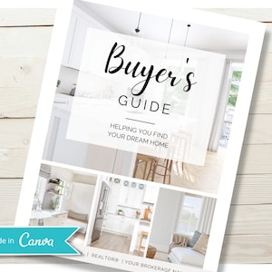 Home Buyer Guide | Buyer Packet | Agent Marketing Material | Real Estate Agent Consultation |  Canva Template | Real Estate Marketing |Vol 7