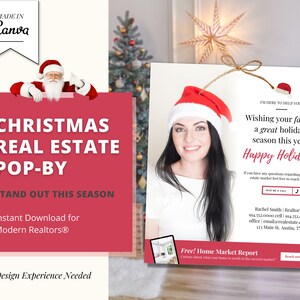 Pop immobiliare invernale per tag / Pop modificabile per Natale / Marketing immobiliare natalizio / Invito natalizio / Regalo marketing natalizio