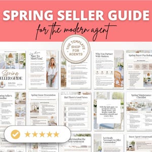 Spring Real Estate Seller Guide | NAR Settlement | Real Estate Marketing | Real Estate Canva Template | Seller Roadmap | Prelisting Packet