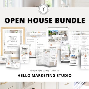 Open House Bundle | Real Estate Marketing Materials | Open House Sign In | Real Estate Marketing | Canva Template | Buyer Guide | Open House