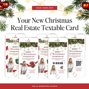 Digitale tekstbare kerstkaart voor onroerend goed | Tekstbare kerstkaart | Wintervastgoedmarketing | Winter | Vastgoedmarketing