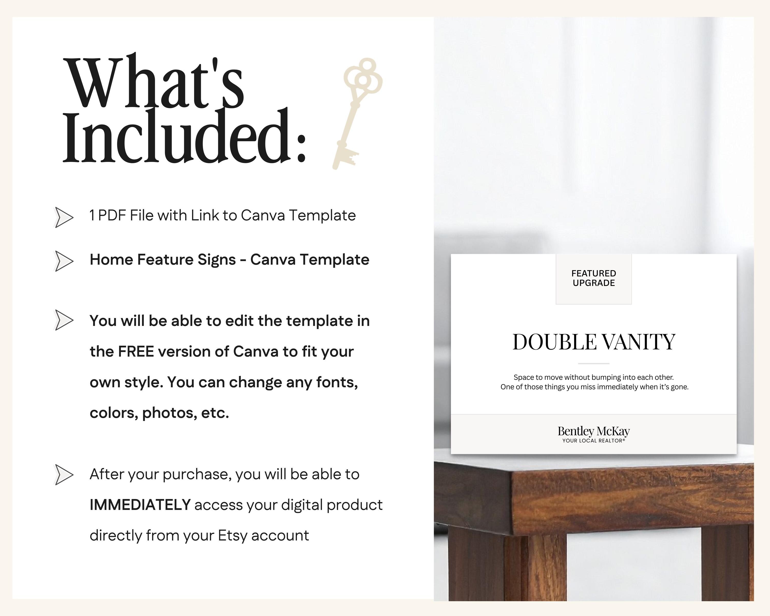 Feature Sign Open House Feature Signs | Real Estate Feature Highlight Cards ...