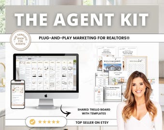 The Agent Kit | Real Estate Marketing | Seller Guide | Buyer Guide | Real Estate Flyers | Real Estate Instagram Social Media Posts | Canva