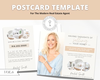 Real Estate Postcard Canva Template | Printable Real Estate Marketing | Real Estate Farming Card |Thinking of Selling | Farming Card | Vol 6