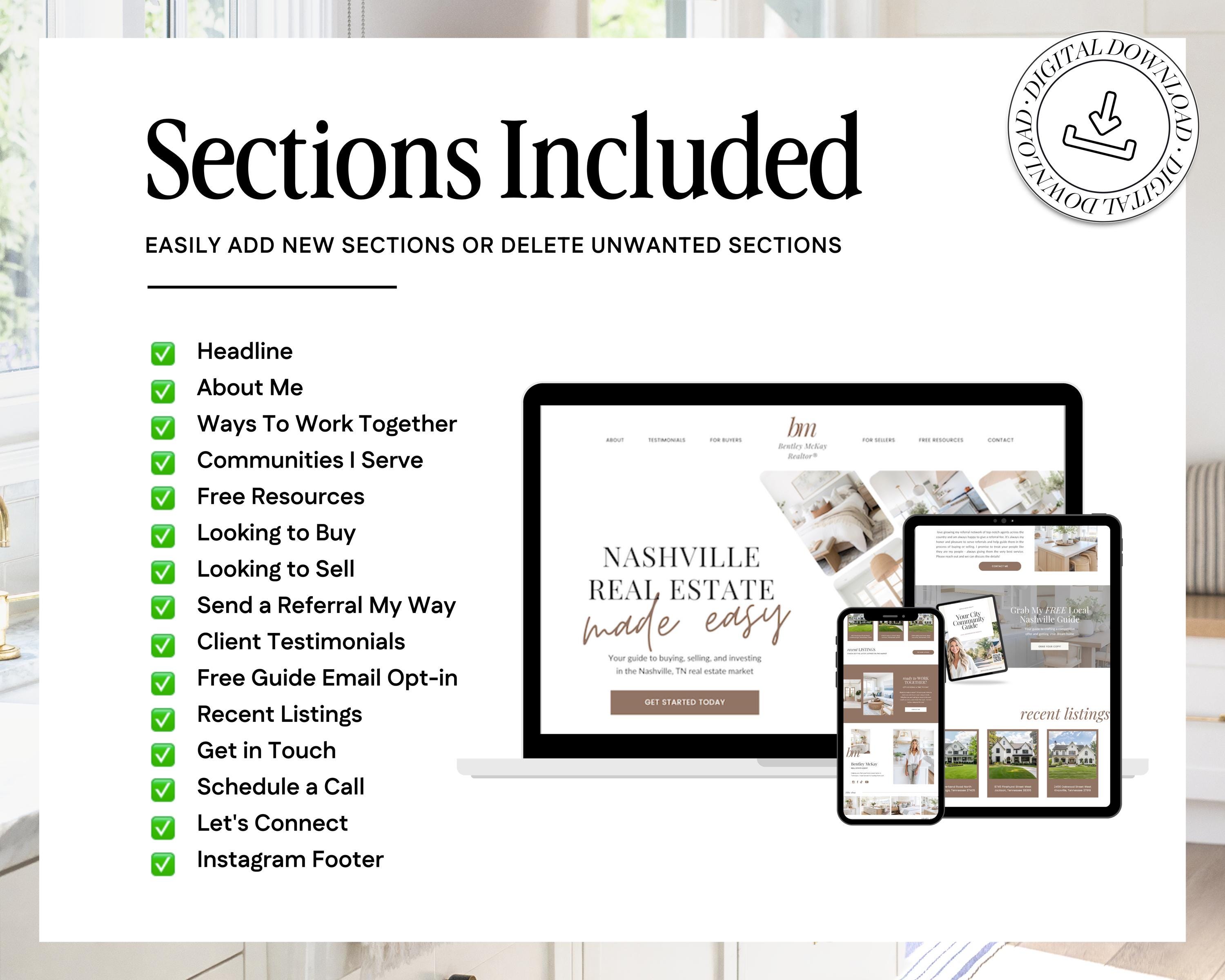 Real Estate Canva Website Template | Real Estate Agent Website Template ...