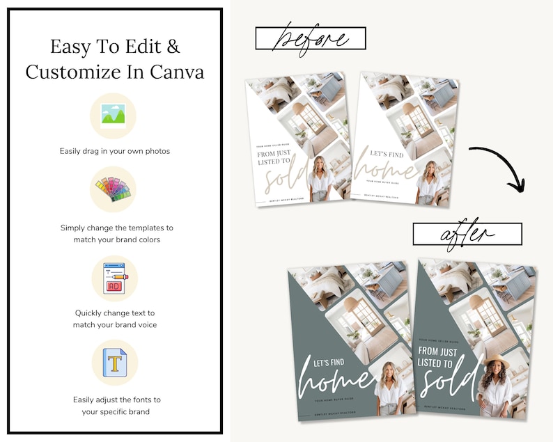 Real Estate Seller Guide & Home Buyer Guide Bundle | Real Estate Marketing | Home Seller Guide | CMA Packet | Listing Presentation | Canva image 5