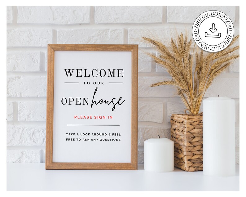 Printable Open House Real Estate Sign Real Estate Etsy