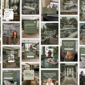a collage of various real estate-related images, including photographs of homes, furniture, and interior design elements. The images are presented in a grid format, with each one showcasing different aspects of the real estate industry, such as property listings, interior design, and home staging. The collage does not contain any text, and the images themselves do not provide any descriptive information about the content.