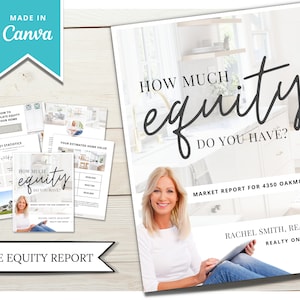 Home Equity Report | CMA Packet Clients | Comparative Market Analysis | Listing Presentation | Seller Guide Real Estate Prospecting | Canva