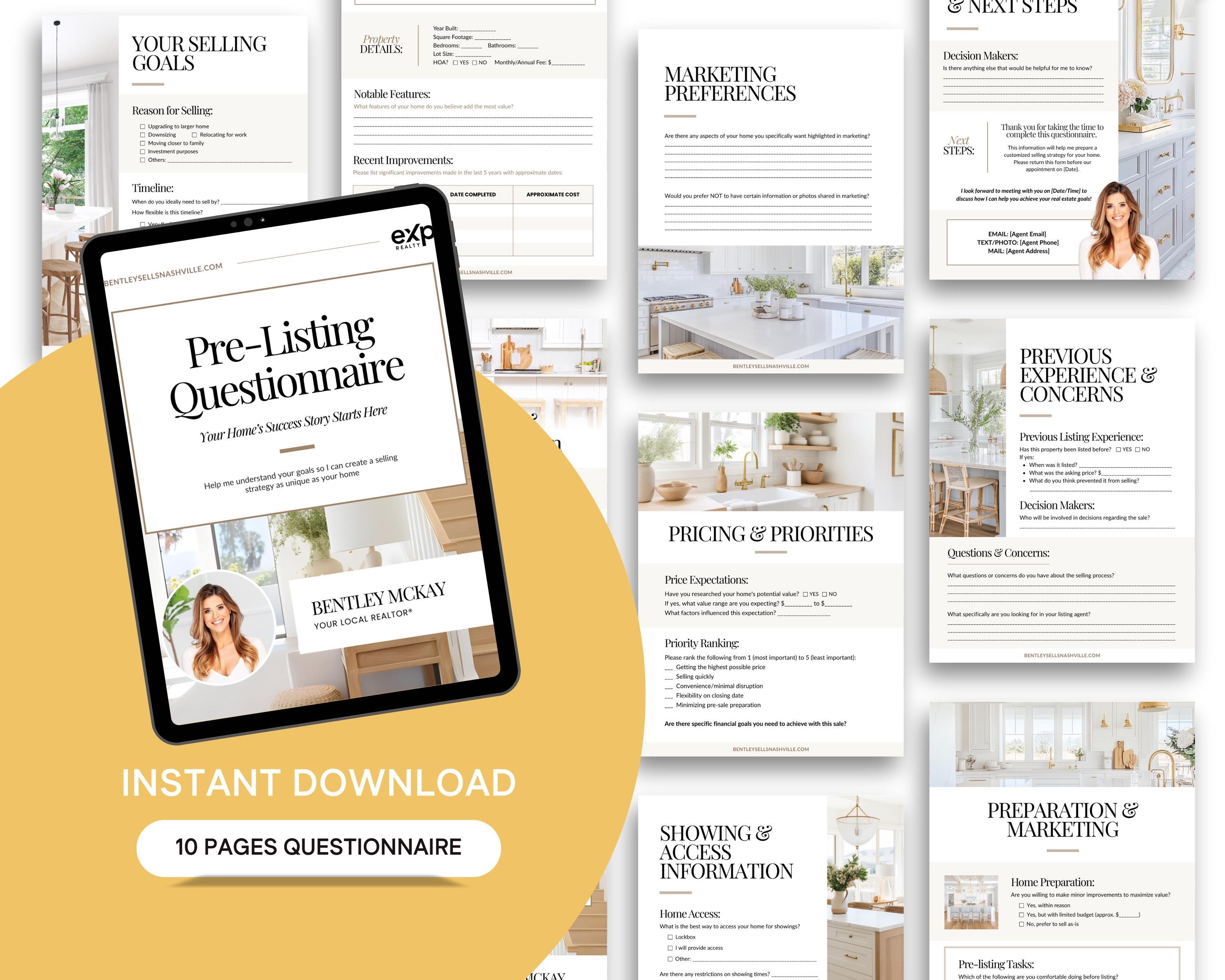 Pre Appointment Questionnaire.pdf Pre-listing Appointment Questionnaire | Listing Presentation Prep ...