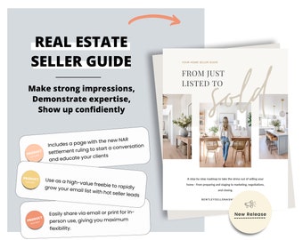 Seller Guide Freebie | Real Estate Presentation | Agent Marketing | Seller Guide | Listing Packet | Pre-Listing Presentation | Listing
