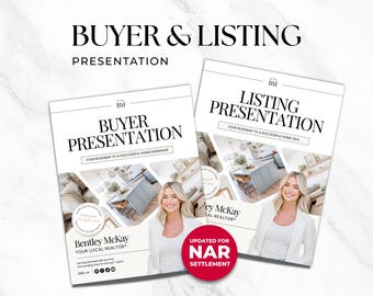 Listing & Buyer Presentation: Real Estate Marketing Bundle (Canva Editable)