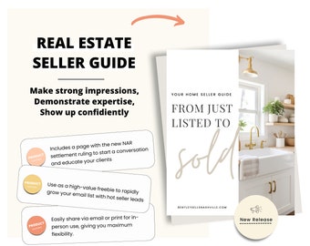 Real Estate Listing Presentation | Real Estate Marketing | Home Seller Guide | Listing Packet | CMA Packet | Prelisting Packet Canva | Canva