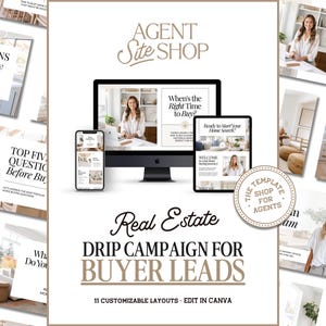 Real Estate Drip Campaign | Buyer Lead Email Templates | Realtor Marketing | Home Buyer Nurture | Real Estate Email Automation | Home Buyer