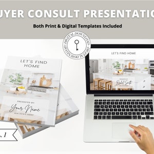Presentazione di consulenza per l&#39;acquirente immobiliare di 18 pagine / Pacchetto acquirente / Materiale di marketing immobiliare / Consulenza digitale moderna / Modello Canva