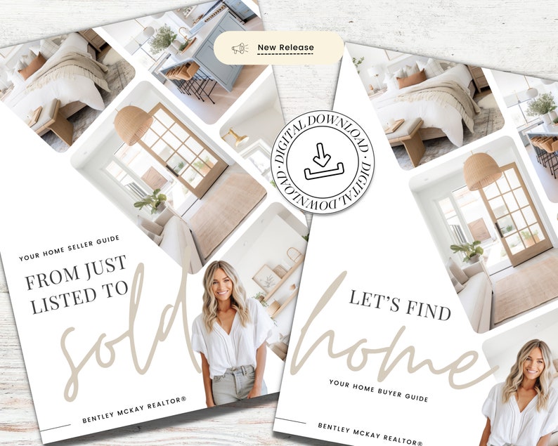 Real Estate Seller Guide & Home Buyer Guide Bundle | Real Estate Marketing | Home Seller Guide | CMA Packet | Listing Presentation | Canva image 1