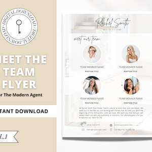 Rencontrez l'équipe Marketing Flyer | Agriculture de quartier | Toile | Je viens de vendre le marketing | Dépliant de référence aux agents immobiliers | Matériel marketing | Vol 1