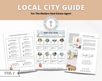 Real Estate Local Guide | City Guide | Local Attraction | Relocation Guide | Community Guide | Rental Welcome Guide | Canva Template | Vol 1