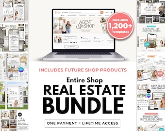 Entire Shop Real Estate Bundle | Real Estate Marketing Package | Real Estate Resource Vault | Realtor Marketing Templates | Canva Templates
