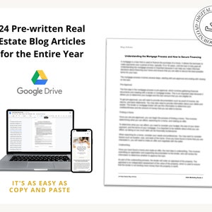 24 Done-For-You Real Estate Blog Posts Real Estate Blog Article Real Estate Marketing Canva Template Pre-written Blog Posts Blogs image 4