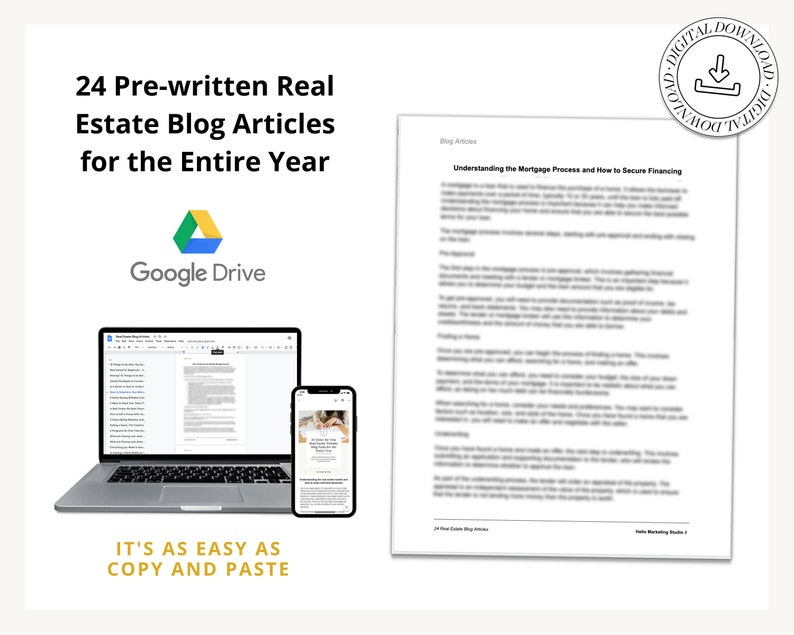 24 Done-For-You Real Estate Blog Posts Real Estate Blog Article Real Estate Marketing Canva Template Pre-written Blog Posts Blogs image 4