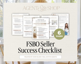 For Sale By Owner Seller Success Checklist | FSBO Guide | FSBO Lead Generation  | Pre-Listing Guide | Seller Guide | Listing Presentation
