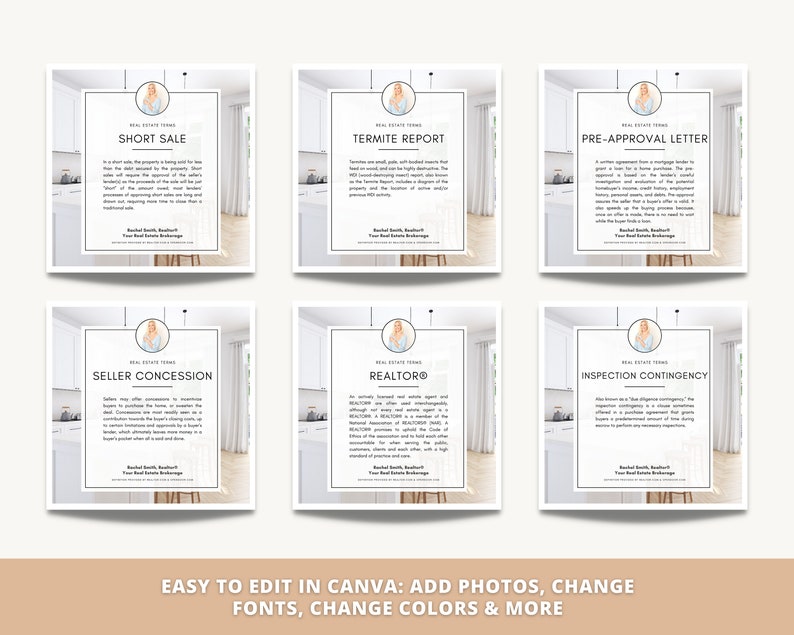 Vol 1 50 Real Estate Social Media Posts Real Estate Terms - Etsy