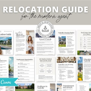 Relocation Guide | Real Estate Local Guide | Travel Guide Template | Real Estate Marketing | Relocation Guide for Real Estate Agents | Canva