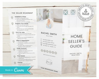 Home Seller Brochure | Editable Canva Template | Real Estate Marketing | Double-Sided Tri-Fold Brochure | Seller Guide | Open House | Vol 1