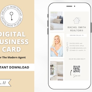 Digitale visitekaartje Canva-sjabloon | Visitekaartje | Vastgoedmarketing | Modern visitekaartje | Ondernemer | Fotograaf | Deel 11