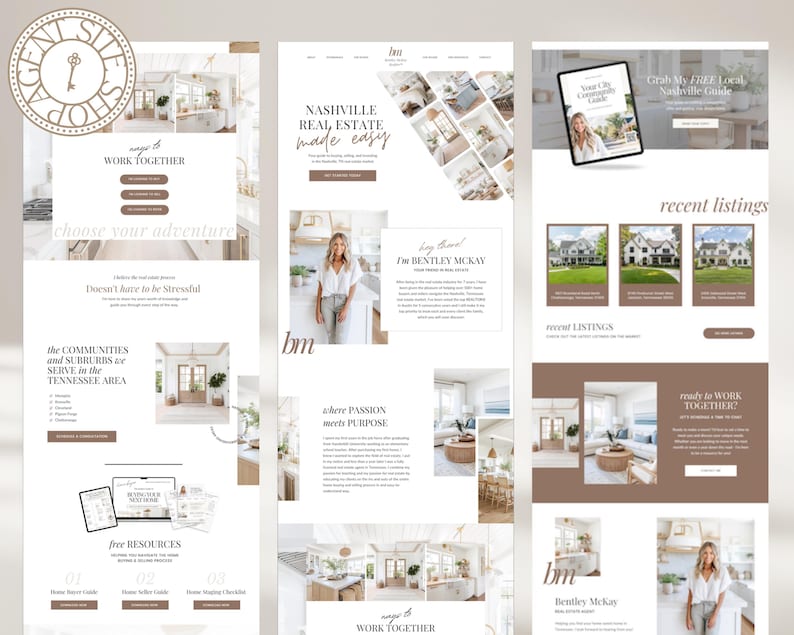 Real Estate Canva Website Template | Real Estate Agent Website Template ...