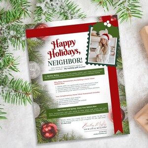 Christmas Real Estate Flyer | Holiday Real Estate Marketing | Canva Template | Real Estate Template | Winter | Merry Christmas |Holiday Card