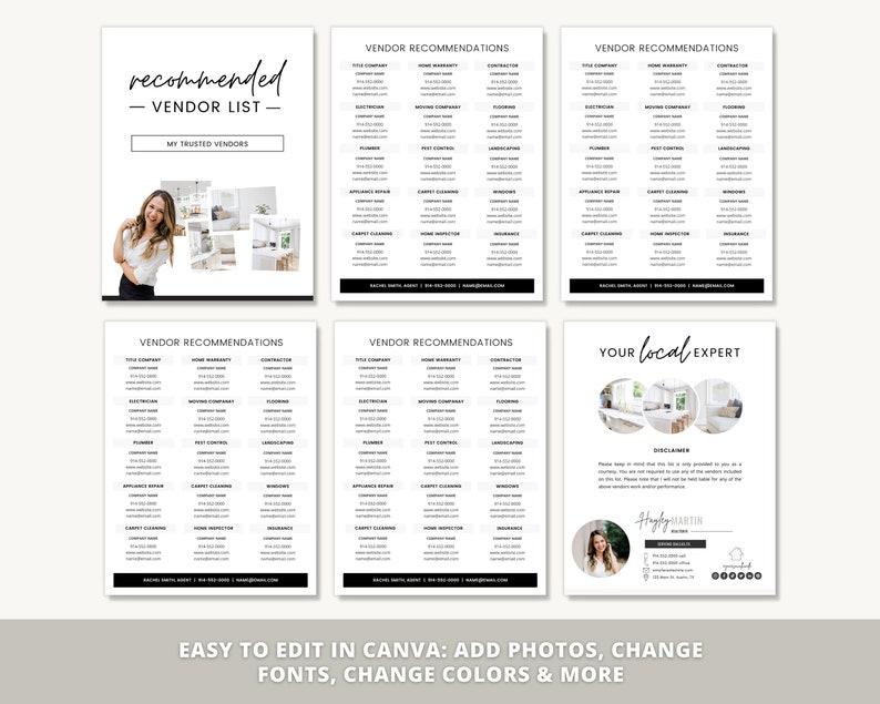 Real Estate Vendor List Vendors Real Estate Etsy