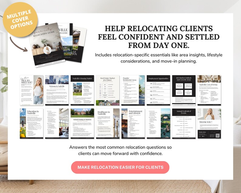 Real Estate Relocation Guide | Relocation Tool | City Welcome Template ...