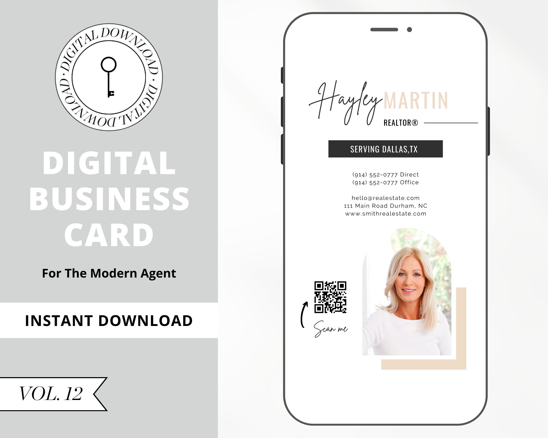 Vol 12 Digital Business Card Canva Template Business Card Etsy